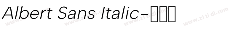 Albert Sans Italic字体转换